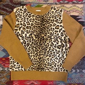 Dries Van Noten Leopard Sweater Sz M